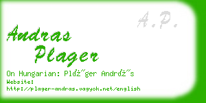 andras plager business card